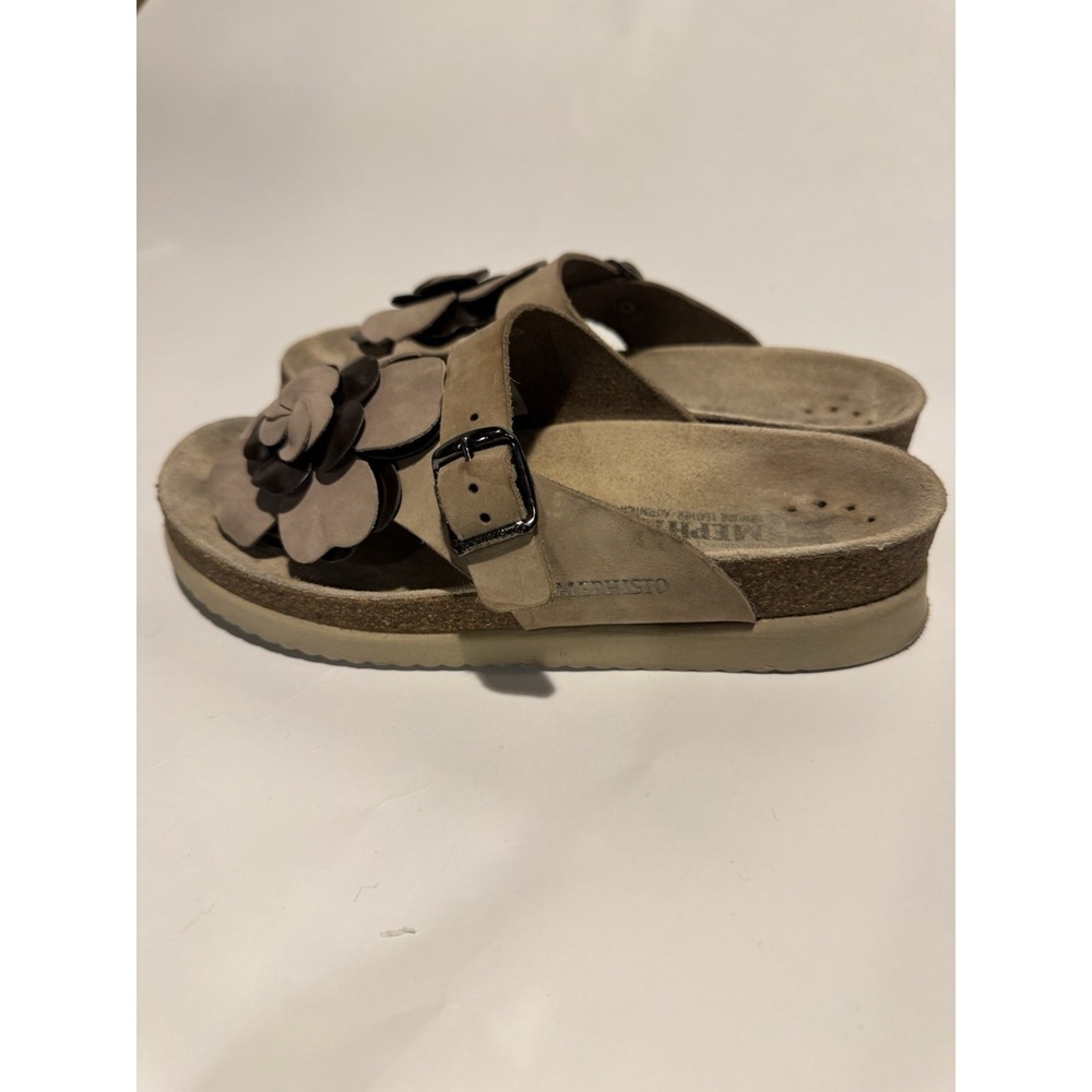 P22 Mephisto Violette Leather Thong Brown Tan Women Sandals 37 size 7 - Picture 4 of 8